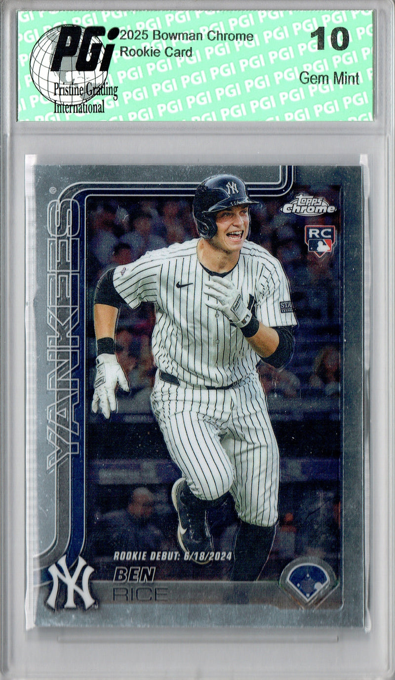 Ben Rice 2025 Topps Chrome #USC138 Rookie Card PGI 10