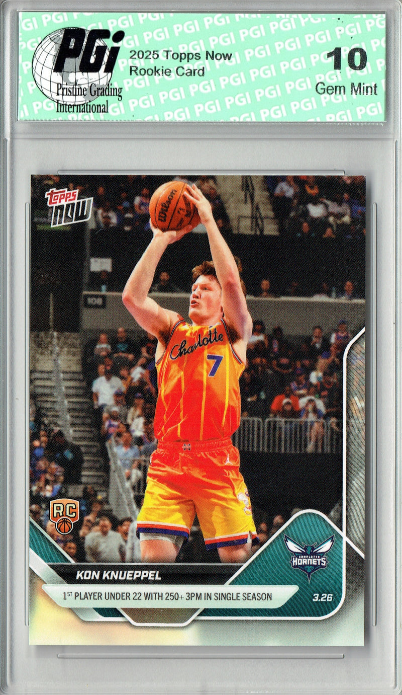 Kon Knueppel 2025 Topps Now #228 Rookie Card PGI 10