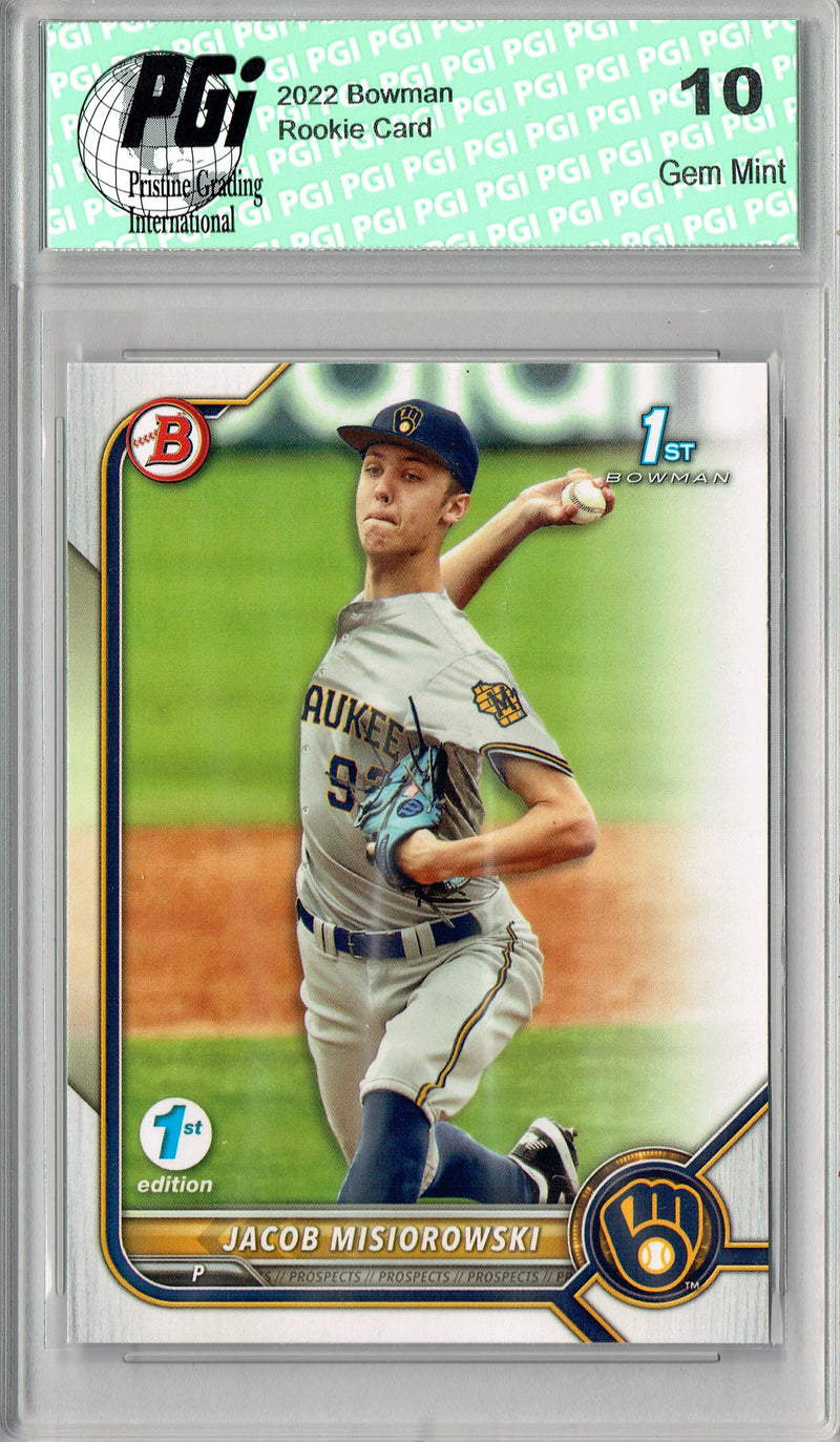 Jacob Misiorowski 2022 Bowman #BD132 1st Bowman Rookie Card PGI 10