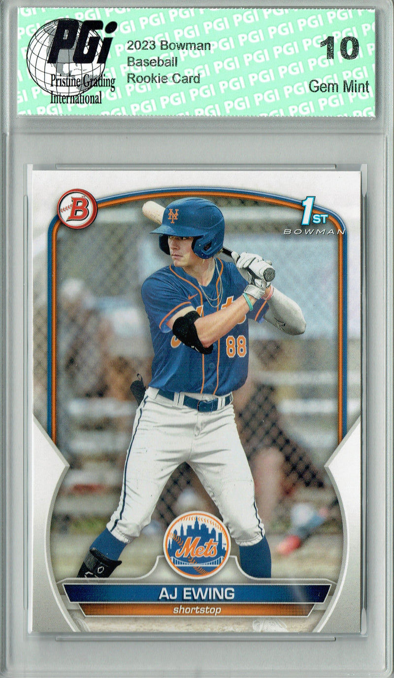 A.J. Ewing 2023 Rookie Card Bowman #BD-152 1st Bowman Certified Mint+ NY Mets Baseball Trading Card