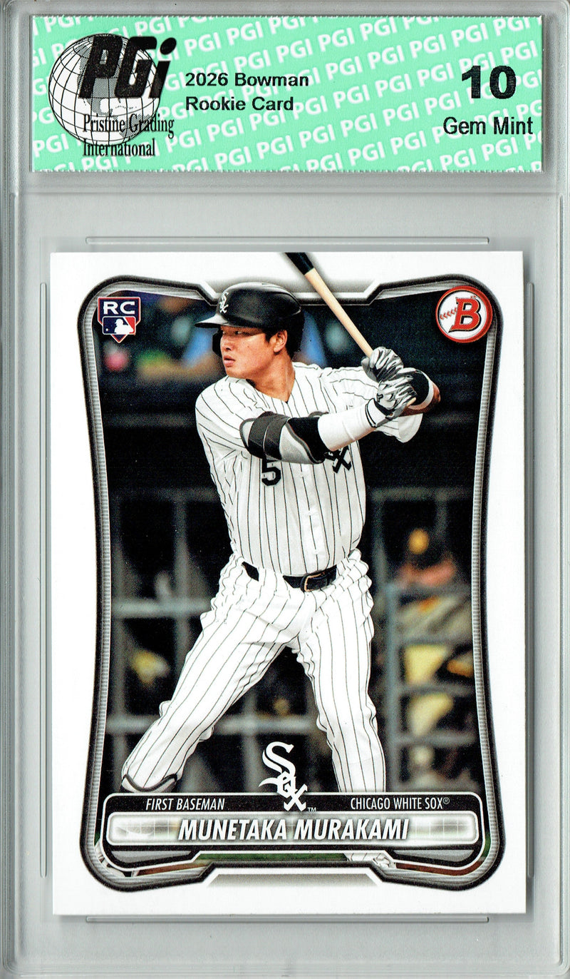 Munetaka Murakami Rookie Card 2026 Bowman #9 Chicago White Sox PGI 10 Gem Mint
