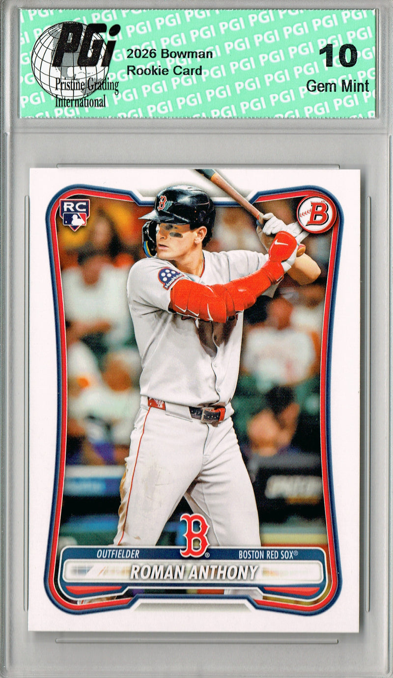 Roman Anthony Rookie Card 2026 Bowman #18 Boston Red Sox PGI 10 Gem Mint
