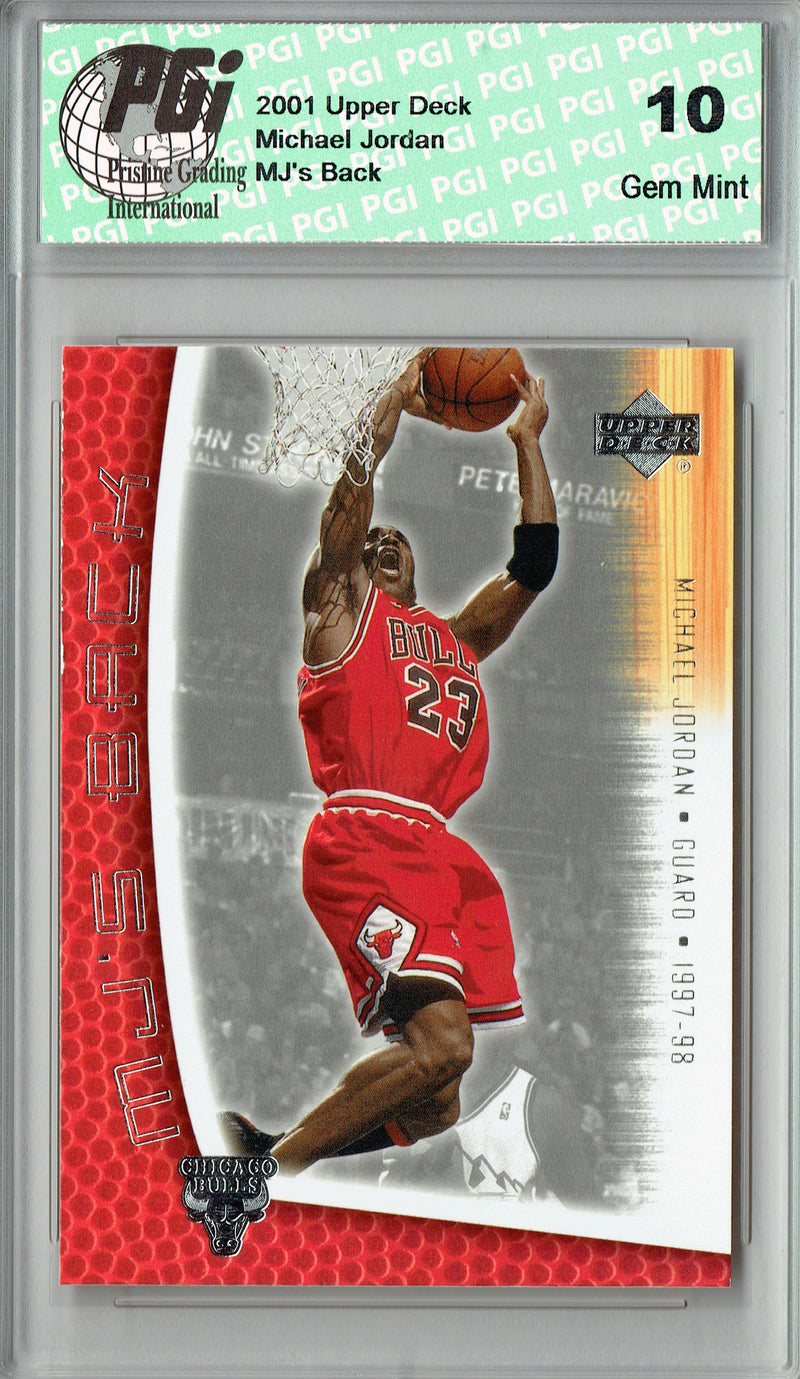Michael Jordan 2001 Upper Deck #MJ-73 MJ's Back Rare Trading Card PGI 10