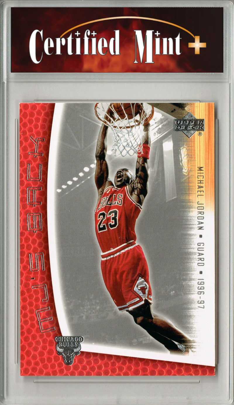 Certified Mint+ Michael Jordan 2001 Upper Deck #MJ-89 MJ's Back Rare Trading Card Chicago Bulls