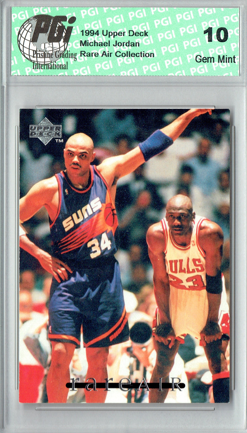 Michael Jordan 1994 Upper Deck #44 Rare Air Collection Rare Trading Card PGI 10 Gem Mint Chicago Bulls