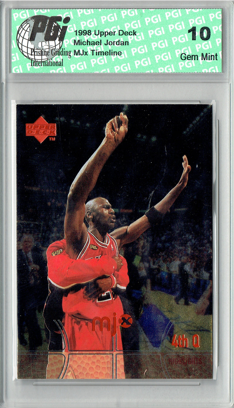 Michael Jordan 1998 Upper Deck #122 MJx Special Edition Rare Trading Card PGI 10 Gem Mint