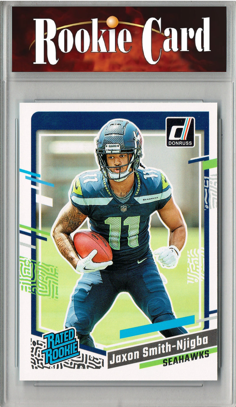 Jaxson Smith-Nigba Rookie Card 2023 Donruss Football #390 Rated, Certified Mint+ Condition, Seattle Seahawks Football