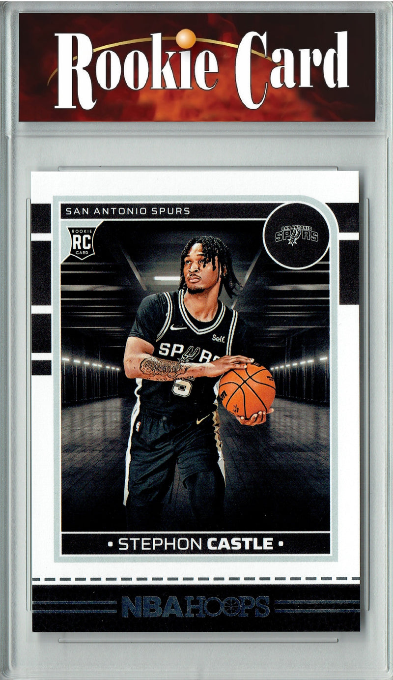 Stephon Castle Rookie Card 2024 NBA Hoops #234, Certified Mint+ Condition, San Antonio Spurs Basketball