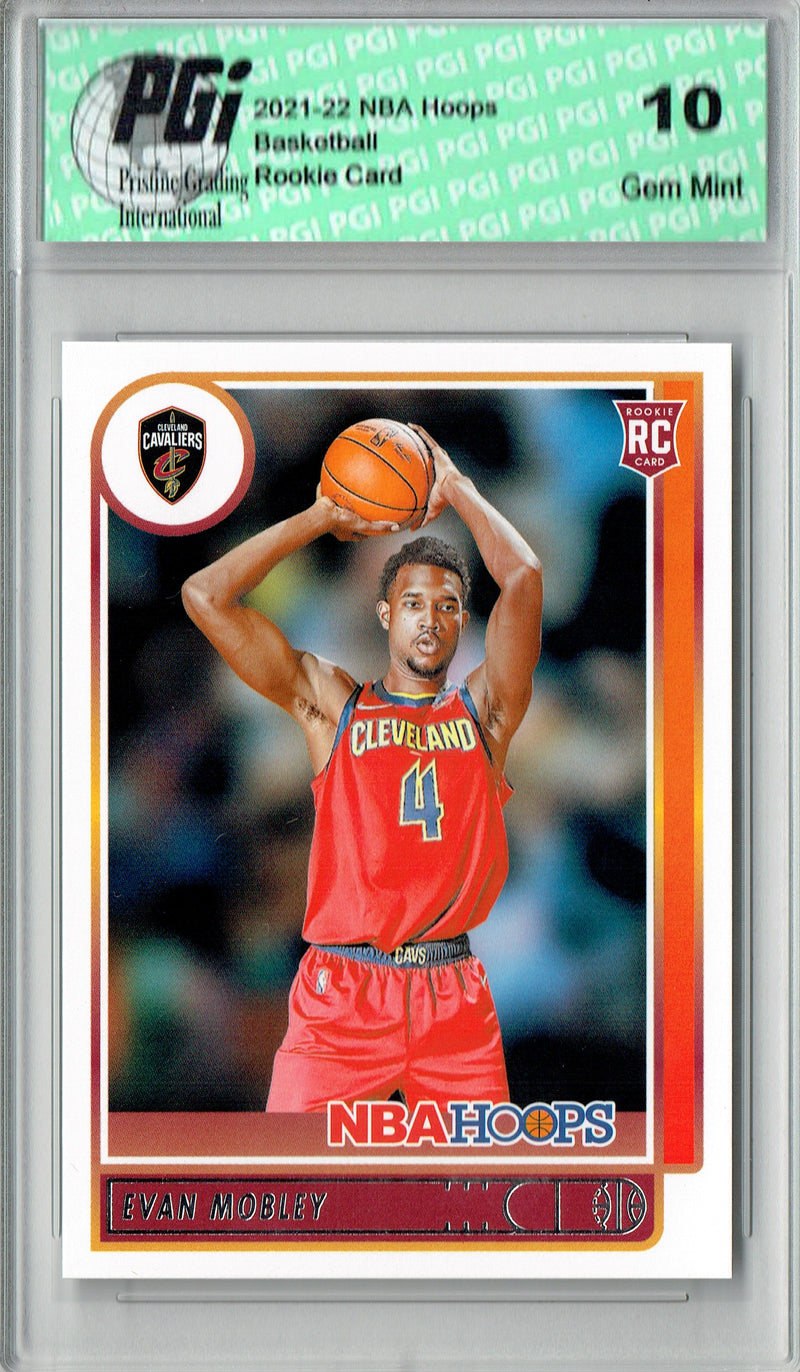 Evan Mobley Rookie Card 2021 NBA Hoops #234, PGI 10, Cleveland Cavaliers Basketball