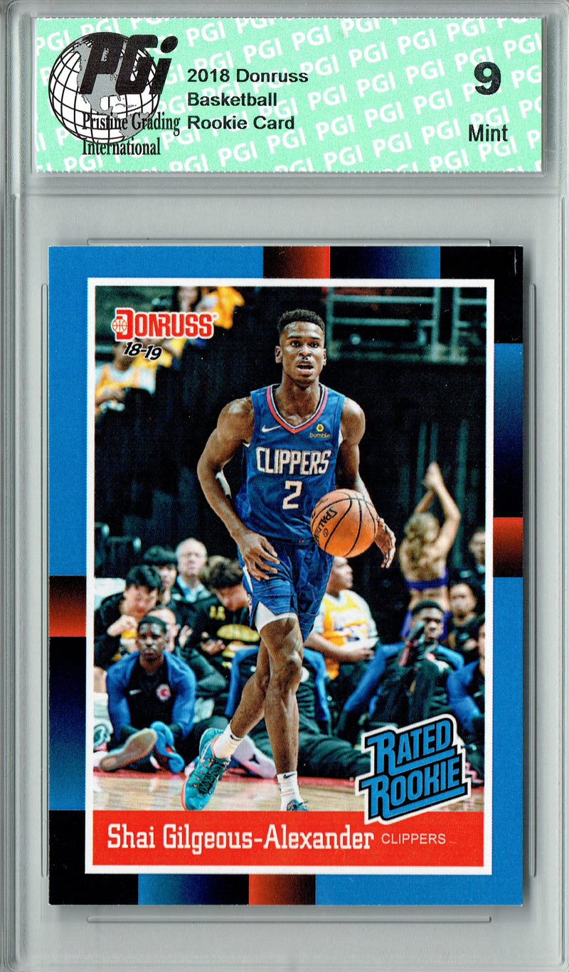 Shai Gilgeous-Alexander 2018 Donruss #RR11 Retro Rookie Card PGI 9