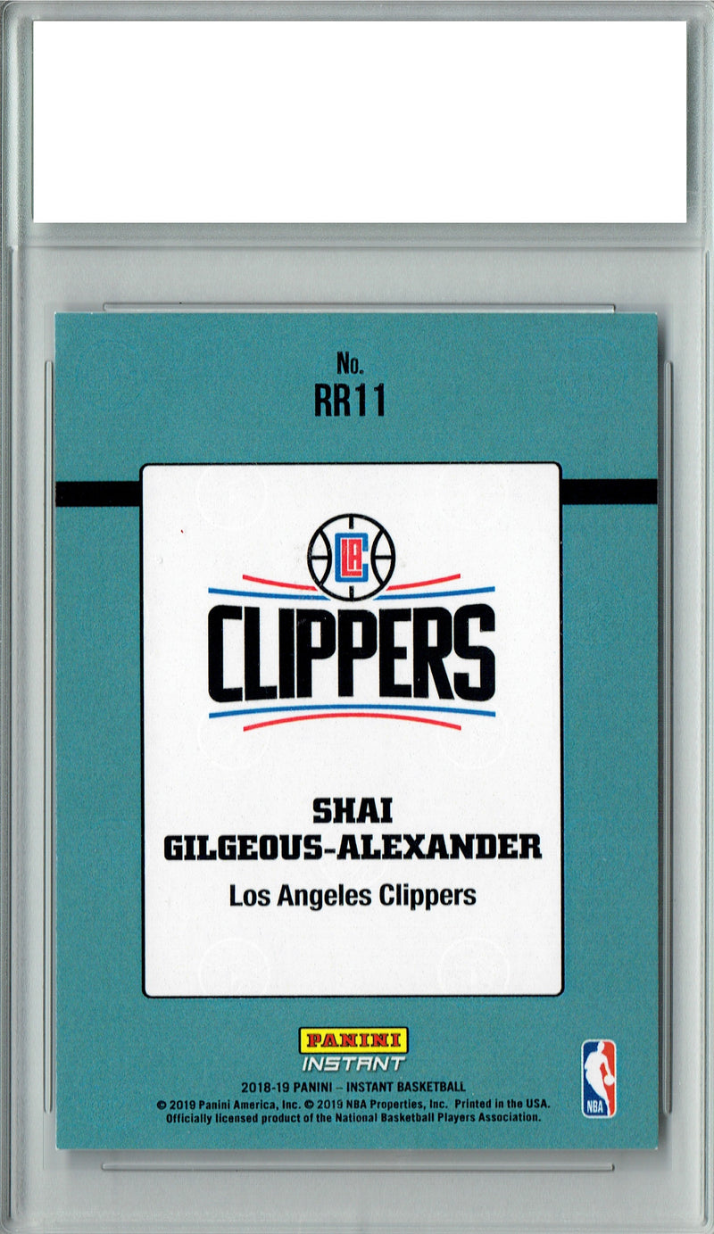 Shai Gilgeous-Alexander 2018 Donruss #RR11 Retro Rookie Card PGI 9