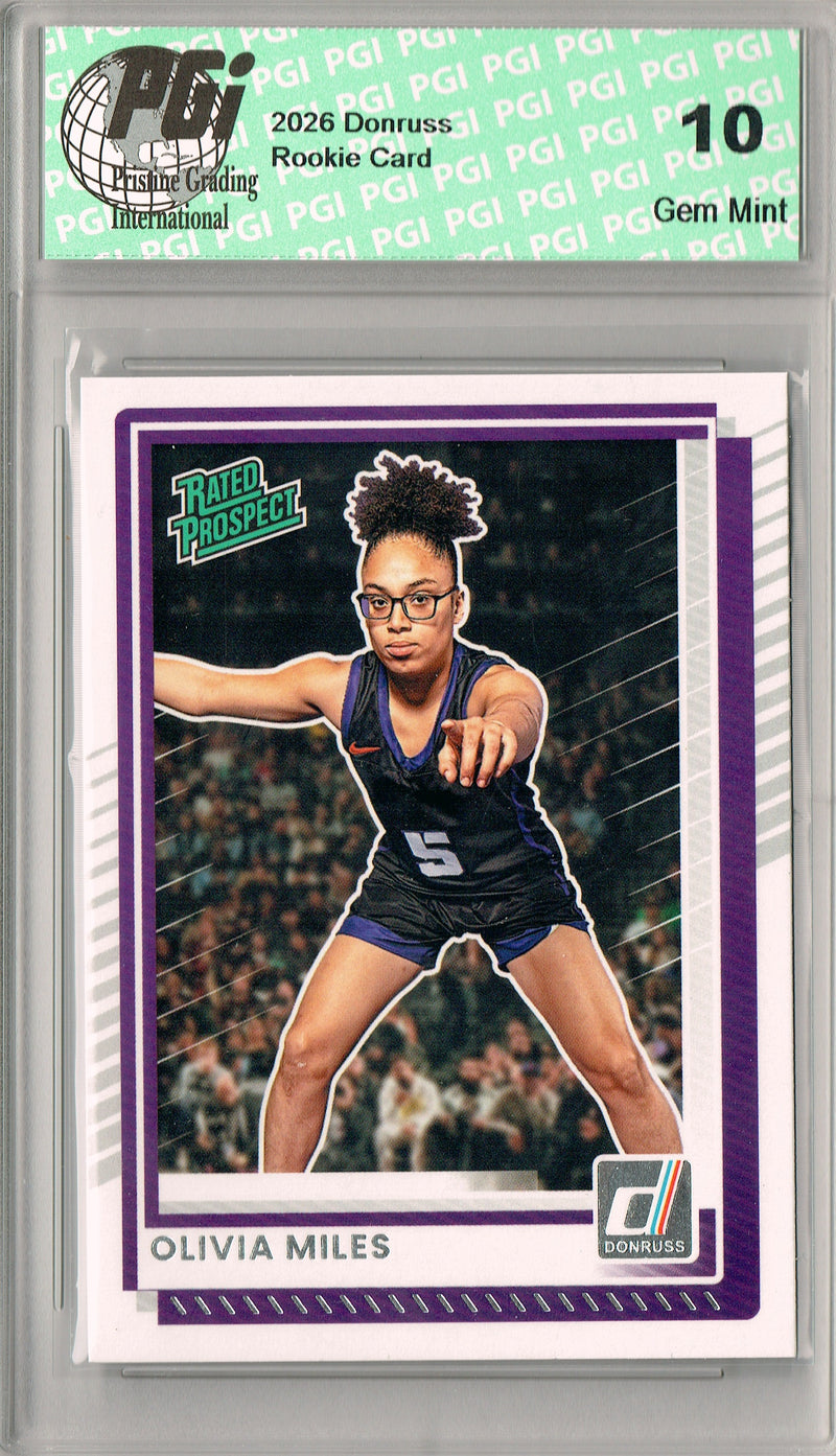 Olivia Miles Rookie Card 2026 Donruss #89 Rated, PGI 10, Minnesota Lynx Basketball