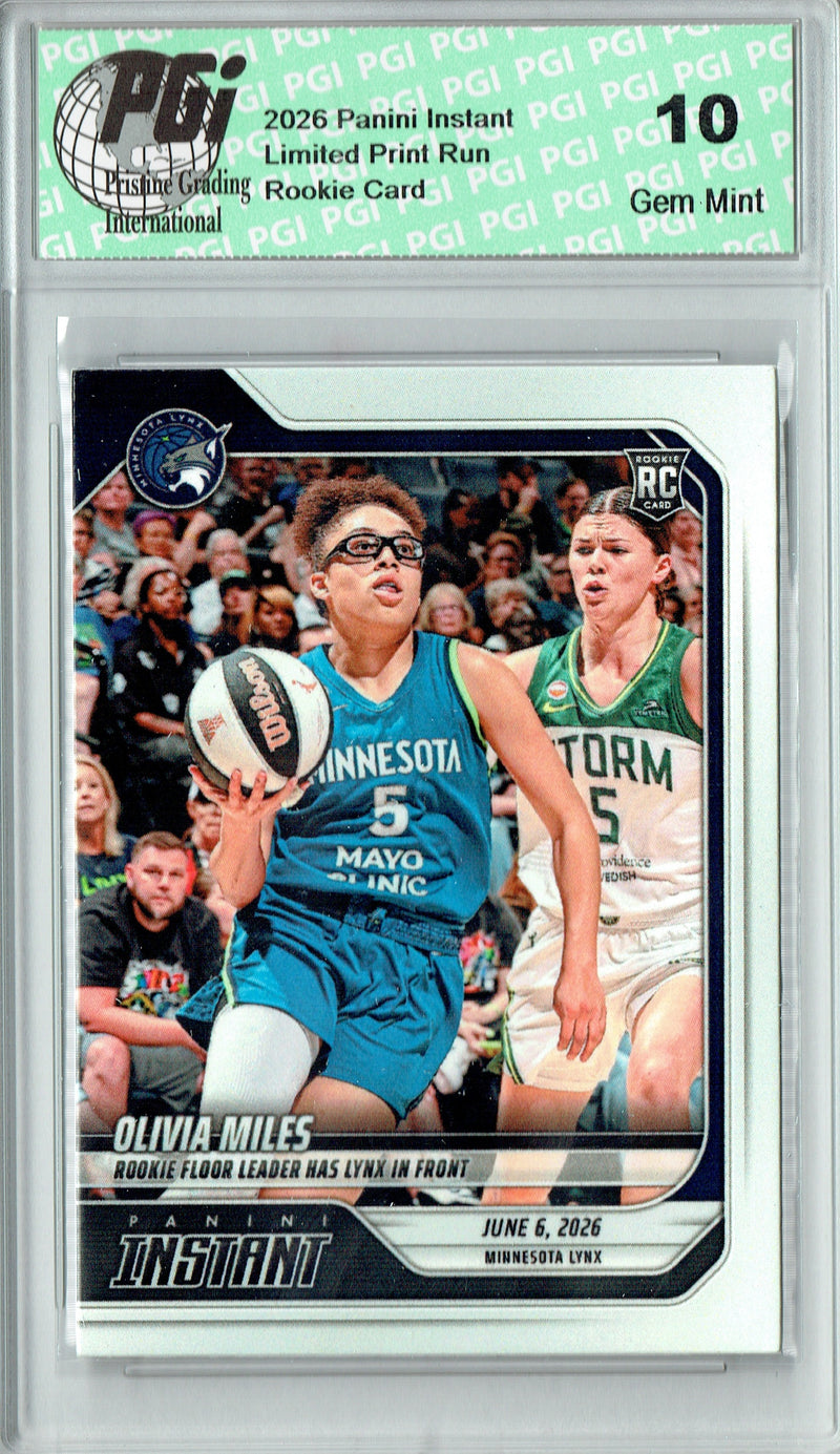 Olivia Miles 2026 Panini Instant #130 Only 841 Made Rookie Card PGI 10