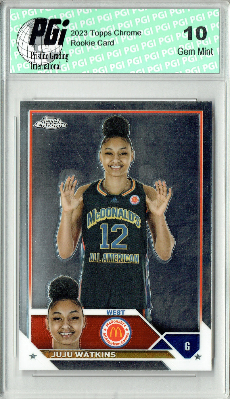 JuJu Watkins 2023 Topps Chrome #93 McDonalds All-Americans Rookie Card PGI 10