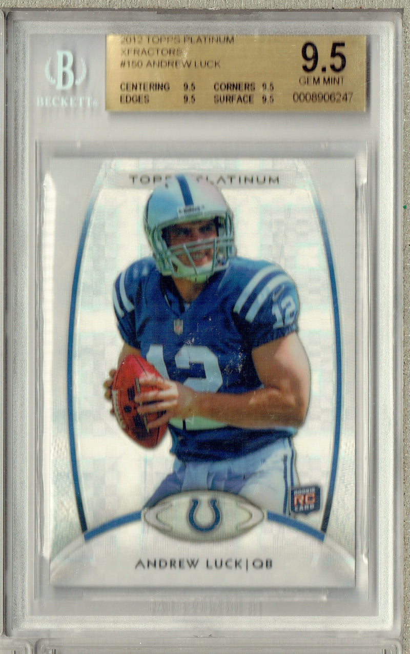 Andrew Luck Rookie Card 2012 Topps Platinum #150 X-Fractor, BGS 9.5, Indianapolis Colts Football