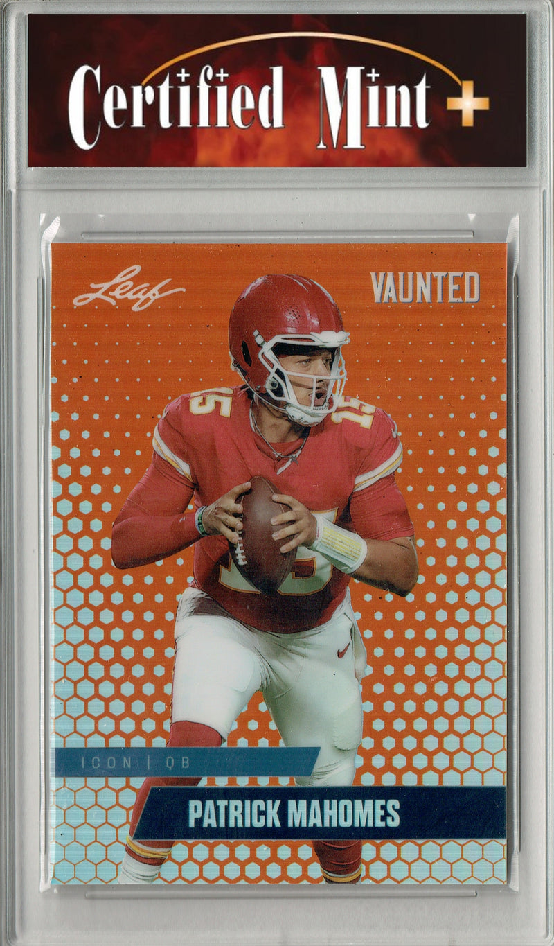 Patrick Mahomes Trading Card Kansas City CM+ Football Card 2025 Leaf Vaunted Metal #VM-05 Orange 3 Made
