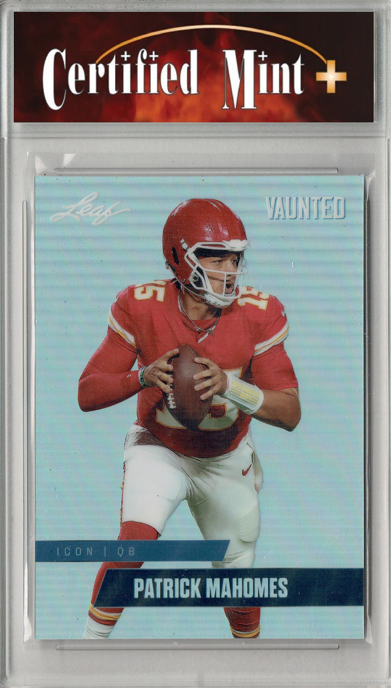 Patrick Mahomes Trading Card Kansas City CM+ Football Card 2025 Leaf Vaunted Metal #VM-05 Silver 10 Made