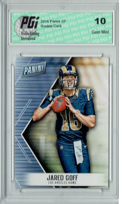 Jared Goff 2016 Panini National VIP #5 SP Rookie Card PGI 10