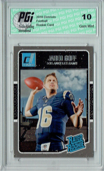 Jared Goff 2016 Donruss Rated Rookie #372 SP Rookie Card PGI 10