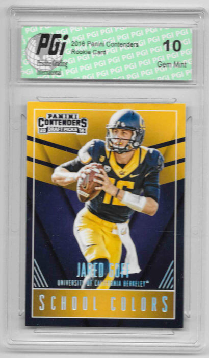 Jared Goff 2016 Contenders #2 School Colors Rookie Card PGI 10