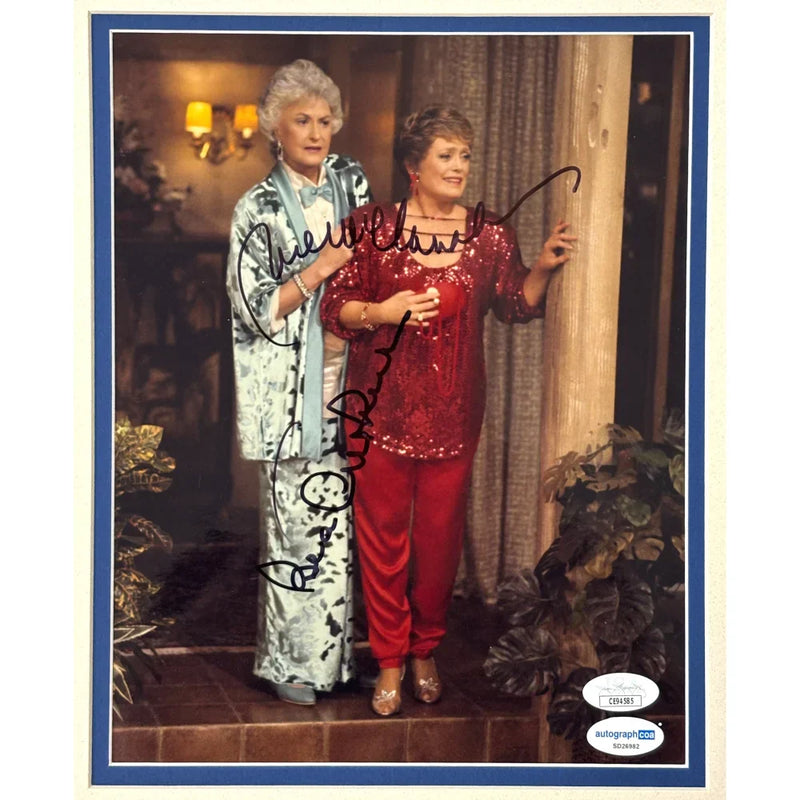 The Golden Girls Cast Signed 8x10 Photos Framed Signed Betty White Bea Arthur Rue McClanahan Estelle Getty JSA