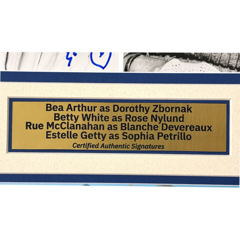 The Golden Girls Cast Signed 8x10 Photos Framed Signed Betty White Bea Arthur Rue McClanahan Estelle Getty JSA