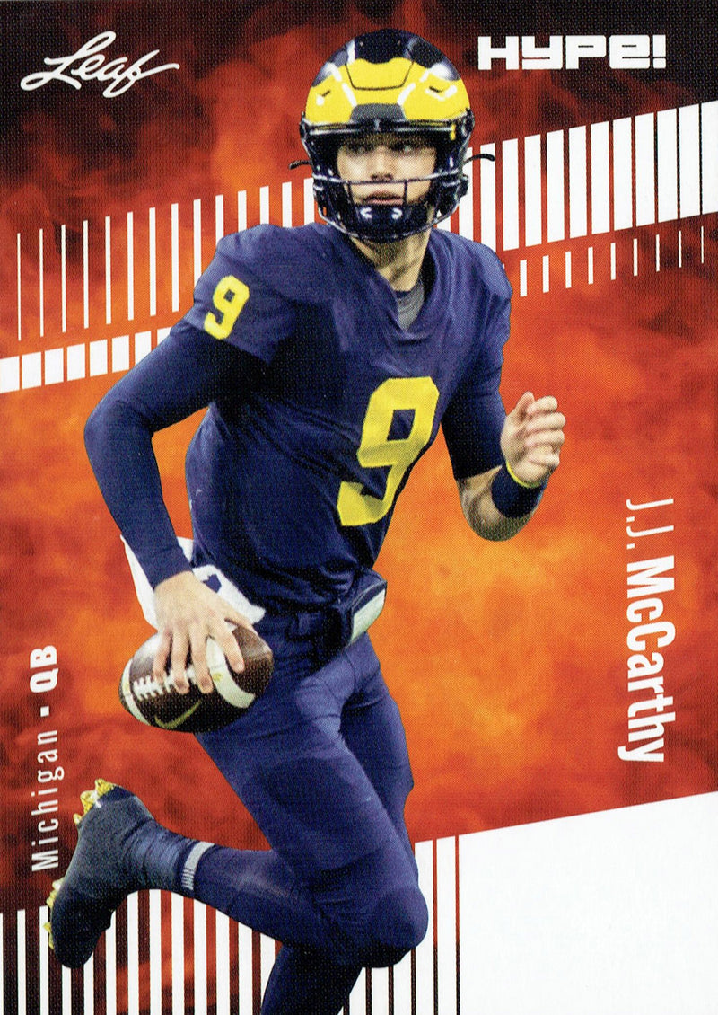 Mint J.J. McCarthy 2023 Leaf HYPE #122 Just 5000 Ever Made Minnesota Vikings Rookie Card