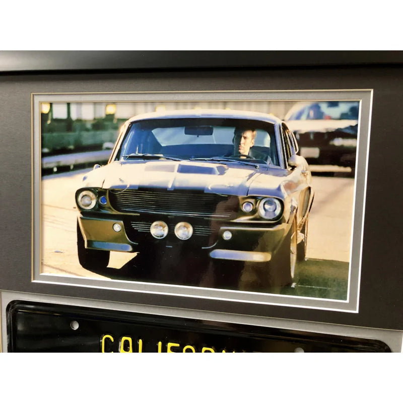 "Gone in 60 Seconds" Nicolas Cage Movie Car License Plate Framed Collage Jolie