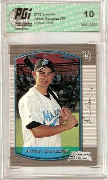 Adrian Gonzalez 2000 Bowman #86 Rookie Card PGI 10