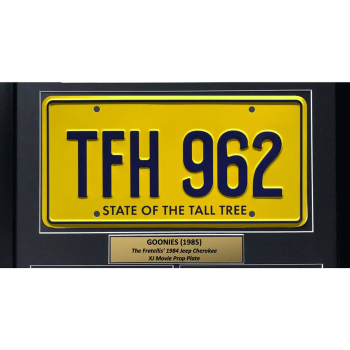 "Goonies" Fratellis Movie Car License Plate Framed Collage Astin Brolin