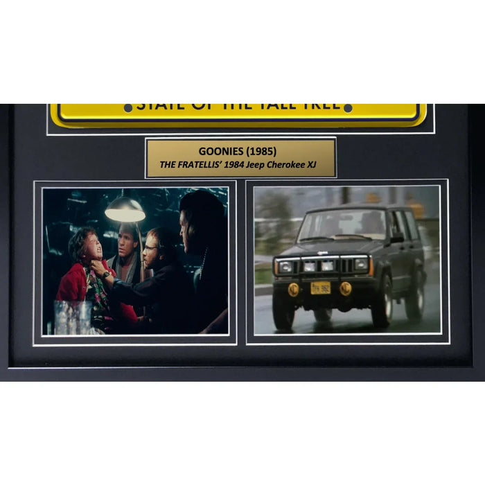 "Goonies" Fratellis Movie Car License Plate Framed Collage Astin Brolin