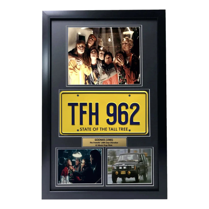 "Goonies" Fratellis Movie Car License Plate Framed Collage Astin Brolin