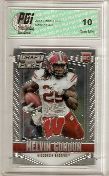 2015 Panini Prizm Draft Picks Rookie Card #132 Melvin Gordon PGI 10