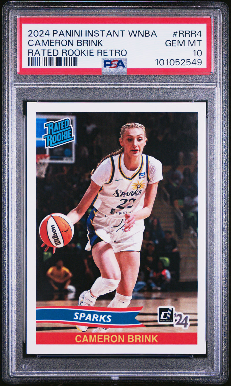 PSA 10 Cameron Brink 2024 Panini Instant #RRR4 Rated Rookie Retro Rookie Card Los Angeles Sparks