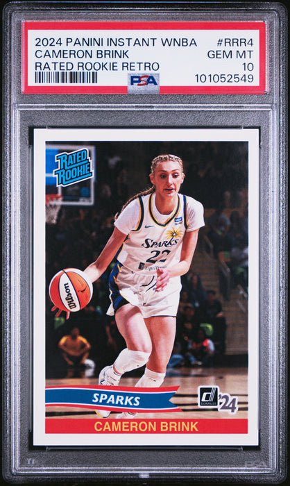 PSA 10 Cameron Brink 2024 Panini Instant #RRR4 Rated Rookie Retro Rookie Card