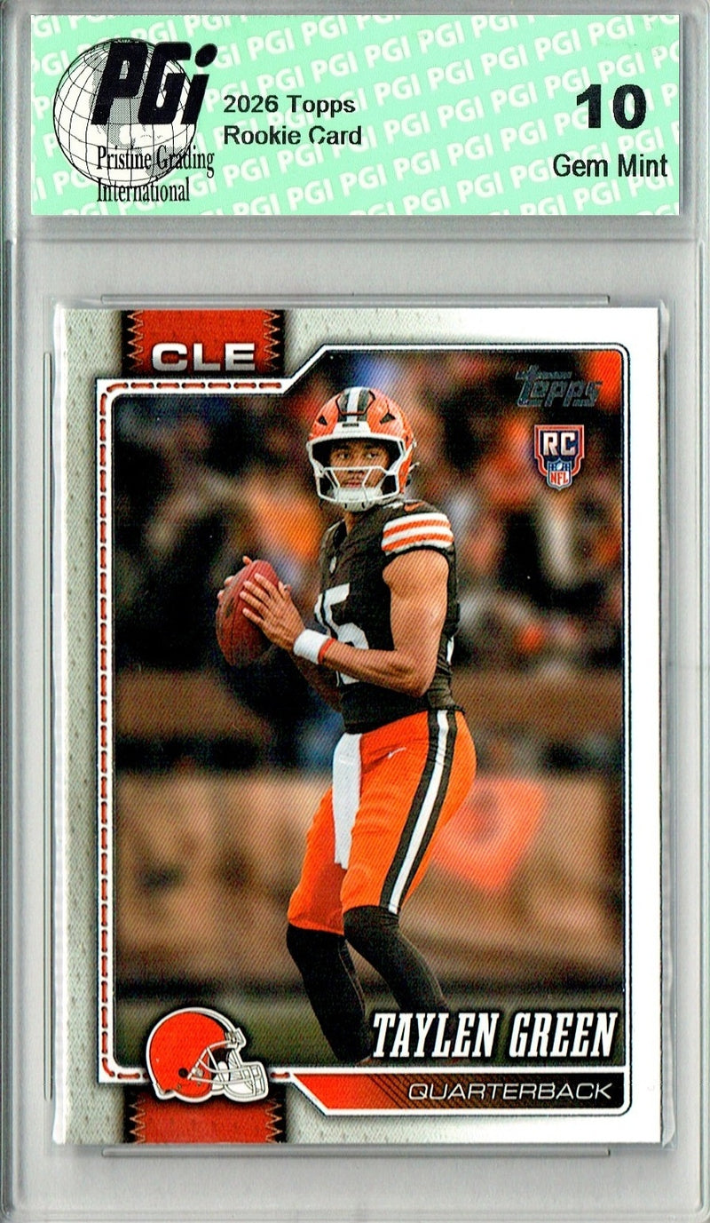 Taylen Green Rookie Card 2026 Topps #308 Flagship, PGI 10, Cleveland Browns Football