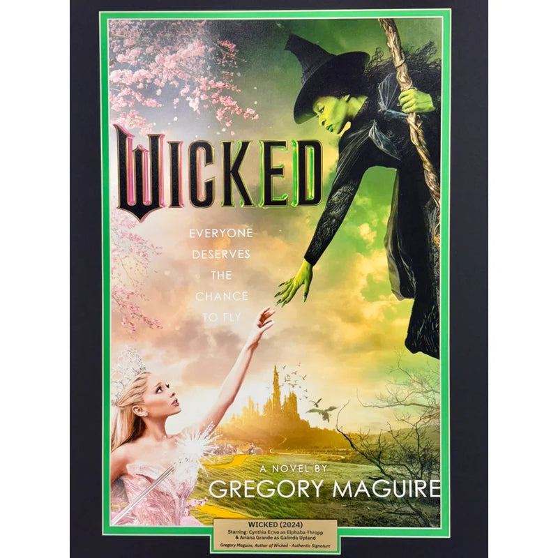 Gregory Maguire Autographed Wicked Book Cover Framed Collage JSA COA Movie Photo Signed