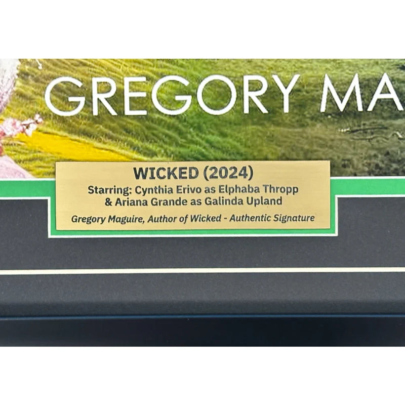 Gregory Maguire Autographed Wicked Book Cover Framed Collage JSA COA Movie Photo Signed