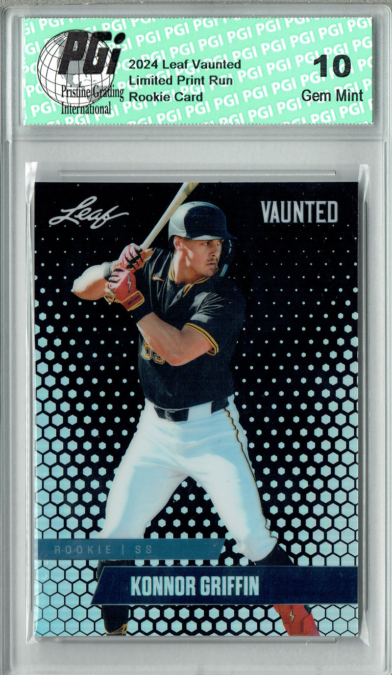 Konnor Griffin 2024 Leaf Vaunted Metal #VM-22 Black 7 Made Rookie Card PGI 10