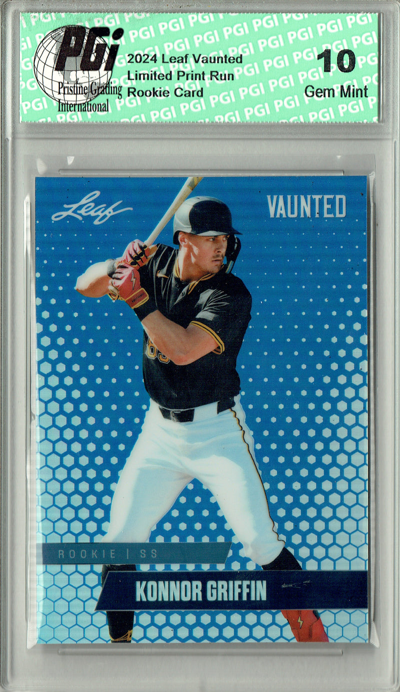 Konnor Griffin 2024 Leaf Vaunted Metal #VM-22 Blue 20 Made Rookie Card PGI 10