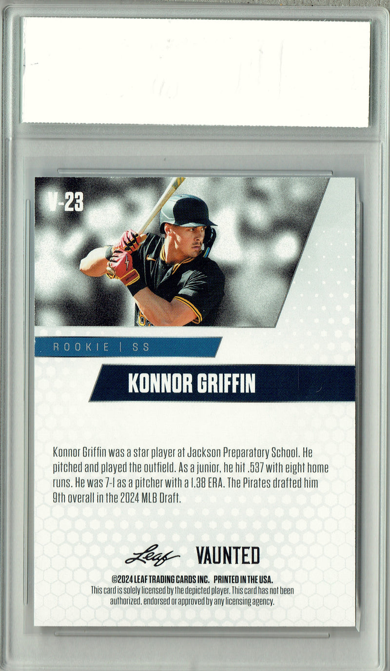 Konnor Griffin 2024 Leaf Vaunted #V-23 Purple 10 Made Rookie Card PGI 10