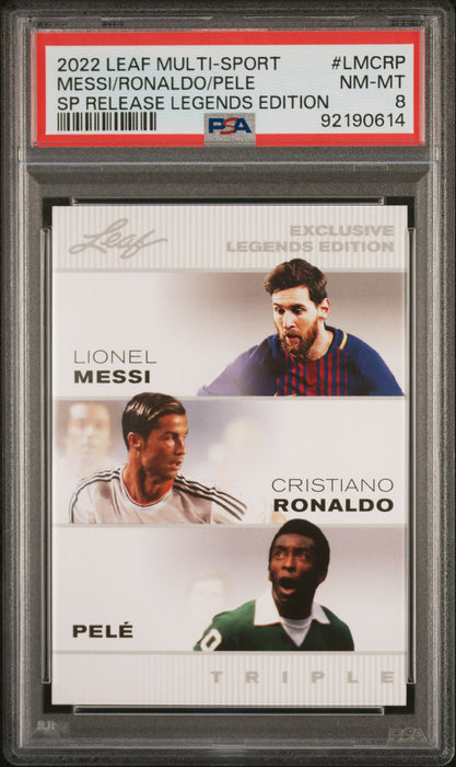 PSA 8 Pele 2022 Leaf Special Release #LMCRP The Triple Rare Trading Card