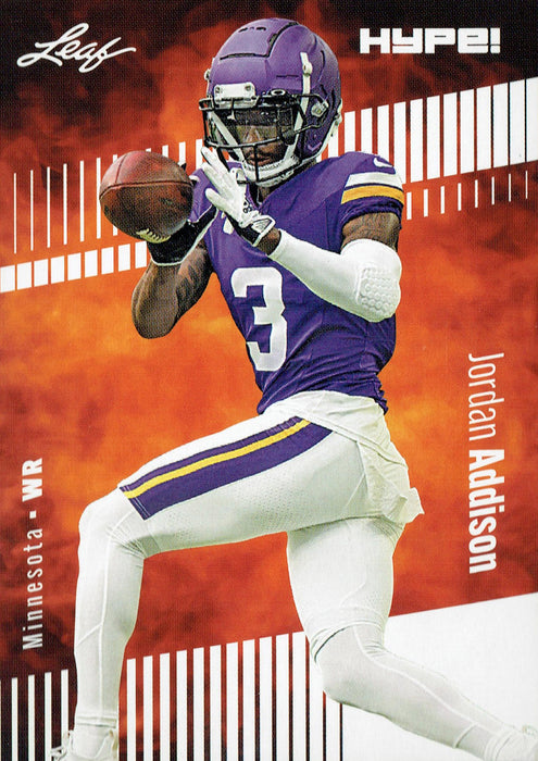 Mint Jordan Addison 2023 Leaf HYPE! #127 Just 5000 Ever Made! Rookie Card Minnesota Vikings