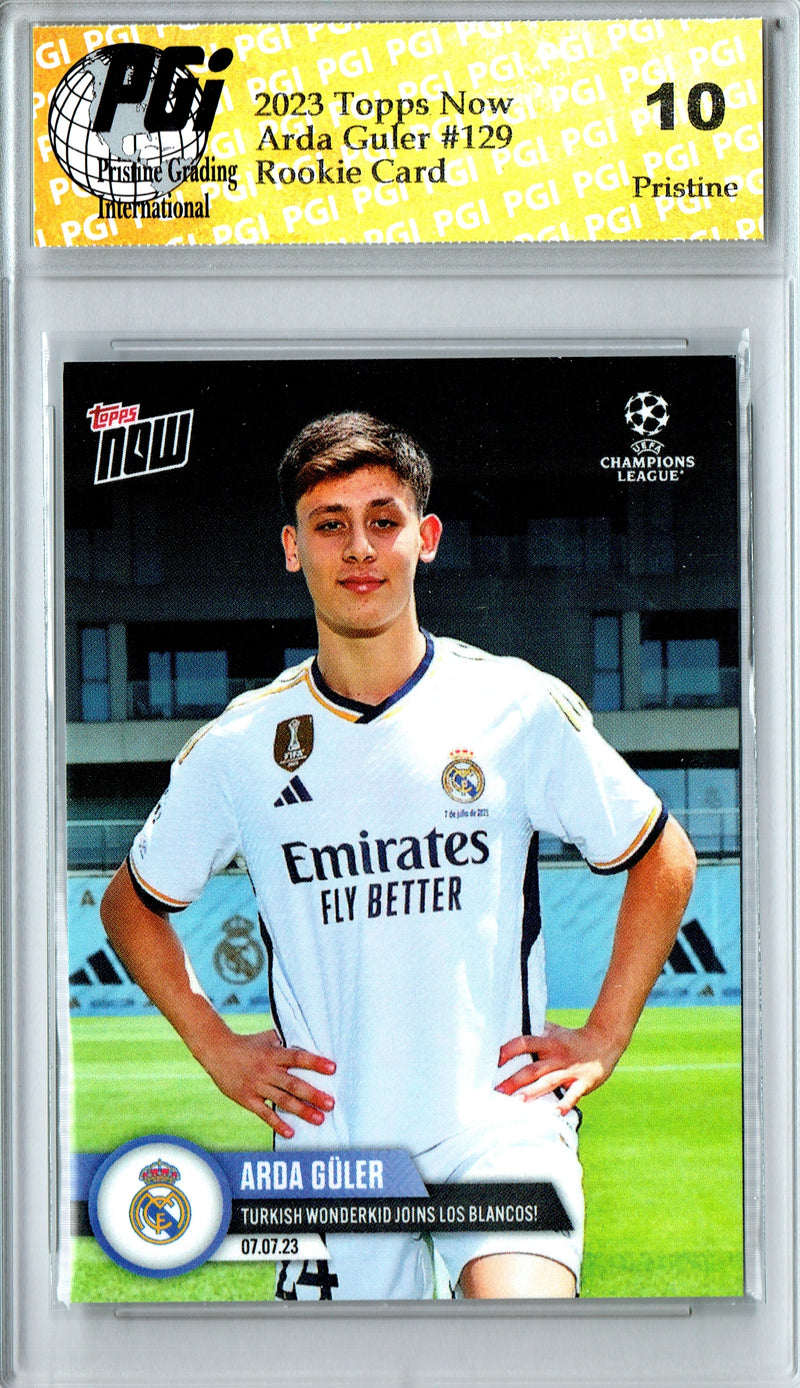 Arda Guler 2023 Topps Now #129 PRISTINE Rookie Card PGI 10