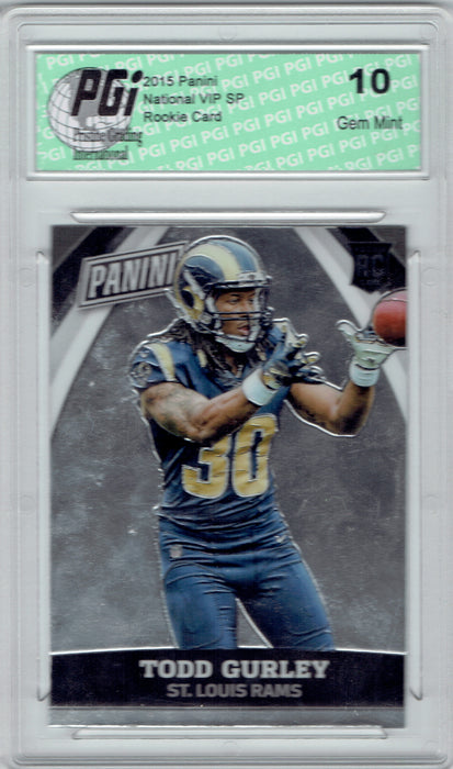 Todd Gurley 2015 Panini National VIP SP Rookie Card #38 PGI 10