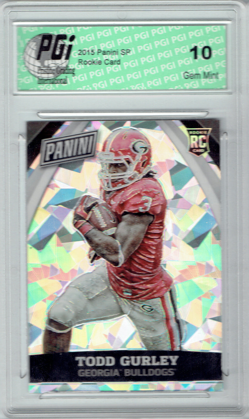 Todd Gurley 2015 National VIP #38 Rookie Card Cracked Ice 25 Made Rams