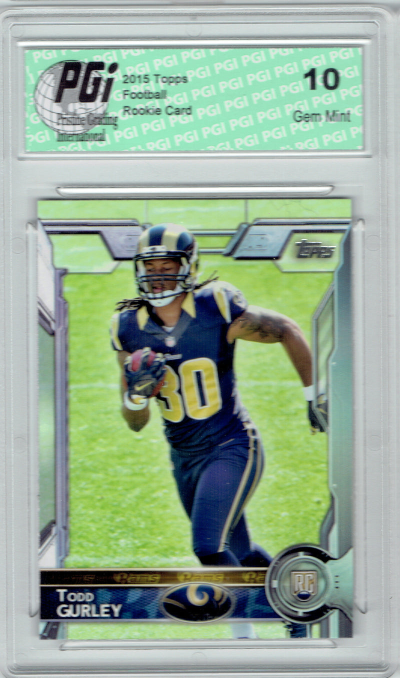 Todd Gurley 2015 Topps Football #422 Los Angeles Rookie Card PGI 10