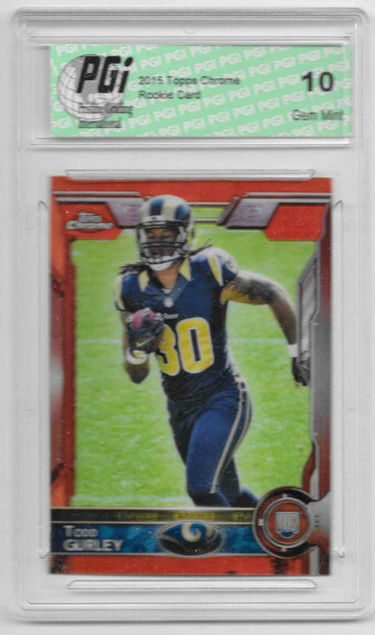 Todd Gurley 2015 Topps Chrome Orange Refractor Rookie Card #103 PGI 10