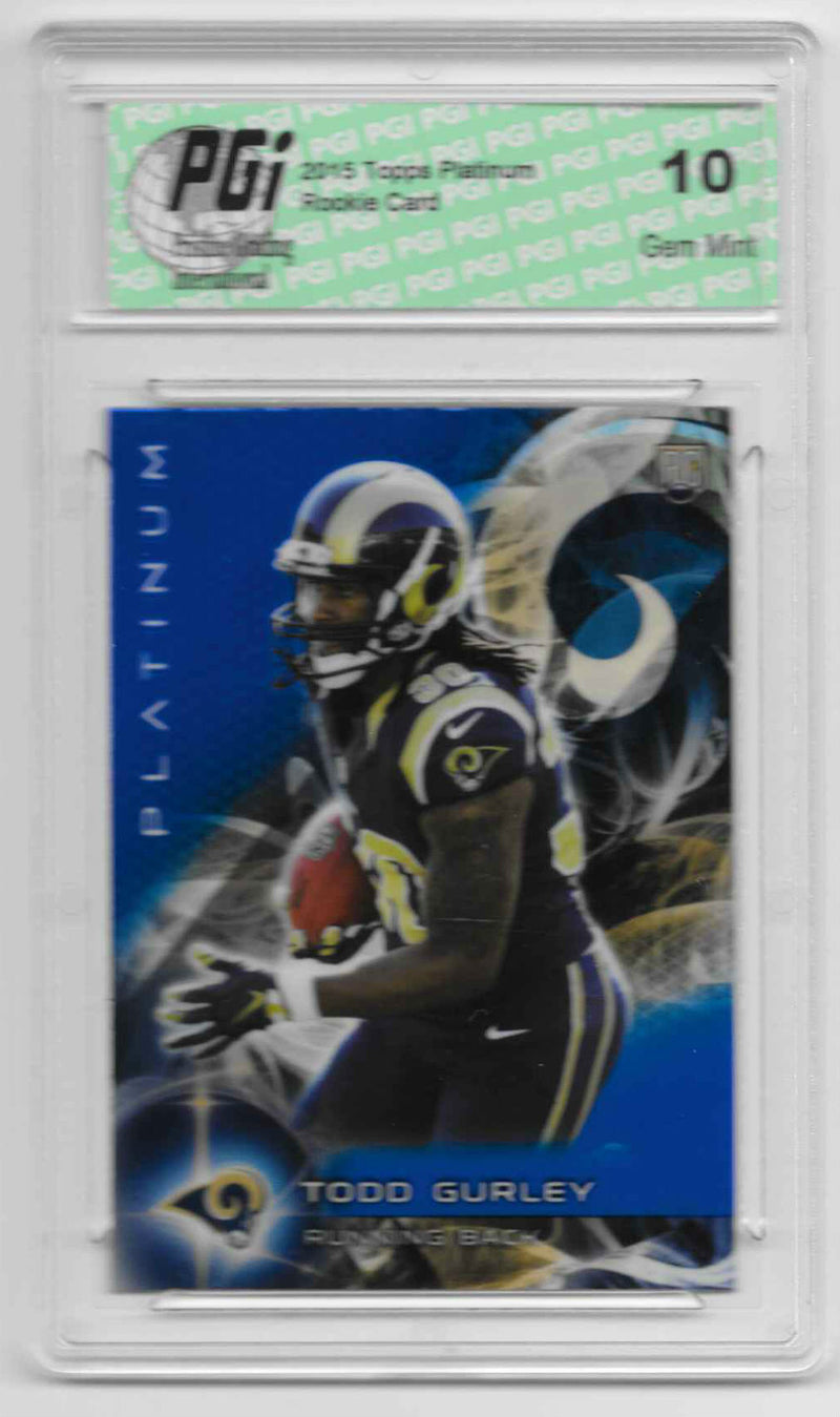 Todd Gurley 2015 Topps Platinum Sapphire Refractor Rookie Card #103 PGI 10