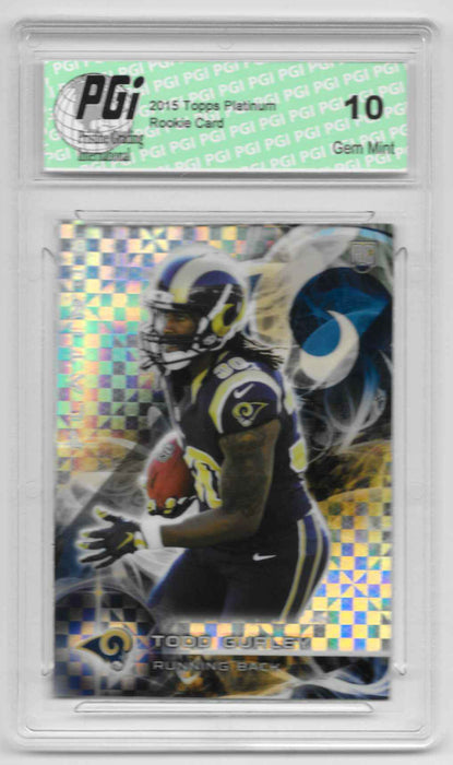 Todd Gurley 2015 Topps Platinum Xfractor Rookie Card #103 PGI 10 Rams